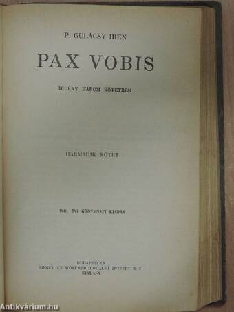 Pax Vobis I-III.