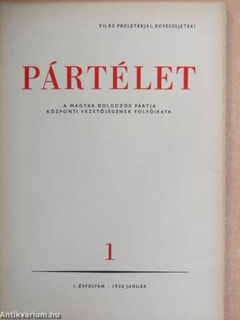 Pártélet 1956. január-október