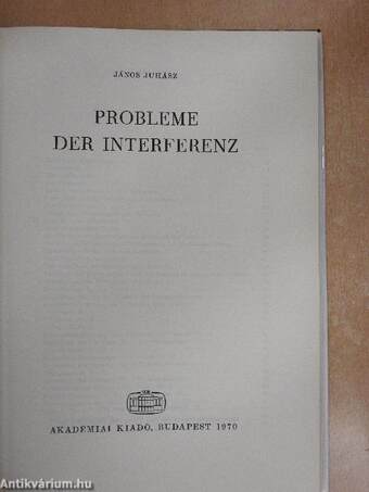 Probleme der Interferenz