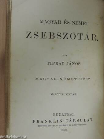 Magyar-német és német-magyar zsebszótár I-II.