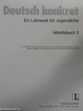 Deutsch konkret - Arbeitsbuch 3.