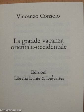 La grande vacanza orientale-occidentale (minikönyv)