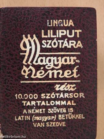 Lingua Liliput Zsebszótára - Magyar-német rész (minikönyv)