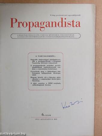 Propagandista 1952. augusztus