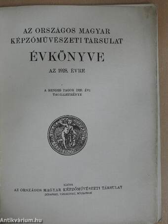 Az Országos Magyar Képzőművészeti Társulat Évkönyve az 1928. évre