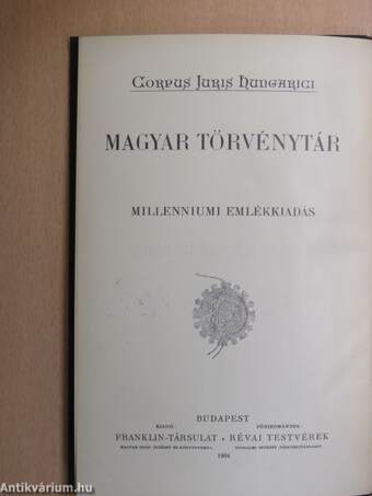 1903. évi törvényczikkek