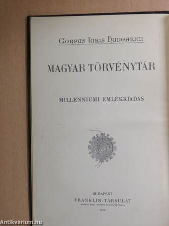 1911. évi törvényczikkek