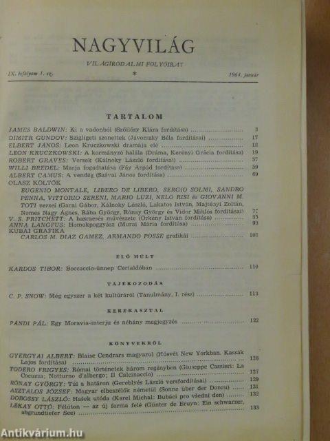 Nagyvilág 1964. január-december I-III.