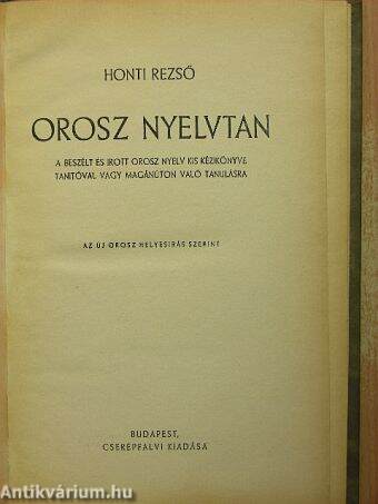 Orosz nyelvtan