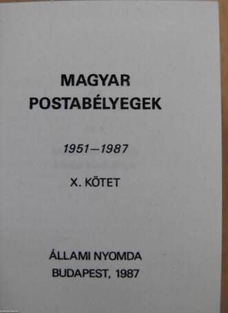 Magyar Postabélyegek X. (minikönyv) (számozott)