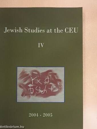 Jewish Studies at the Central European University IV.