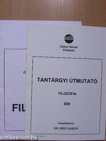 Filozófia/Tantárgyi útmutató