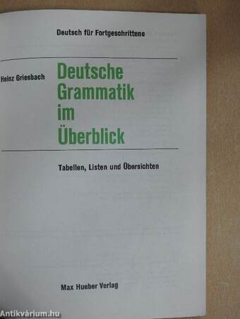 Deutsche Grammatik im Überblick