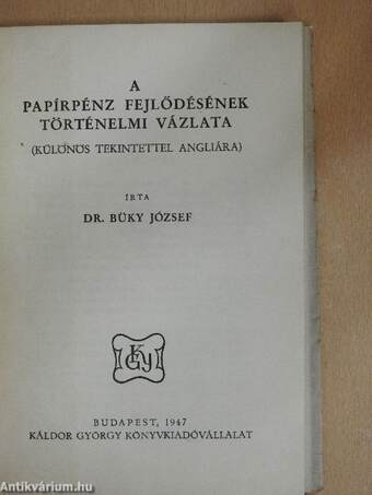 A papírpénz fejlődésének történelmi vázlata