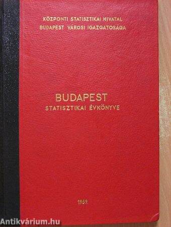 Budapest statisztikai évkönyve 1959