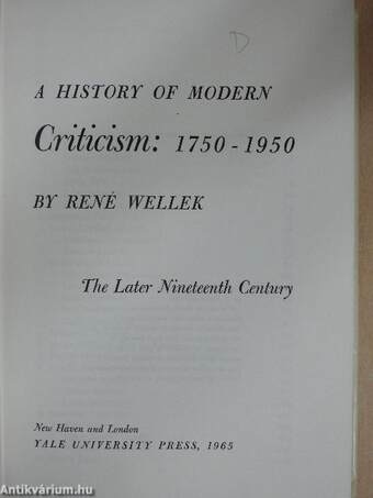 The Later Nineteenth Century