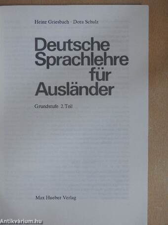 Deutsche Sprachlehre für Ausländer 2. - Grundstufe 2. Teil