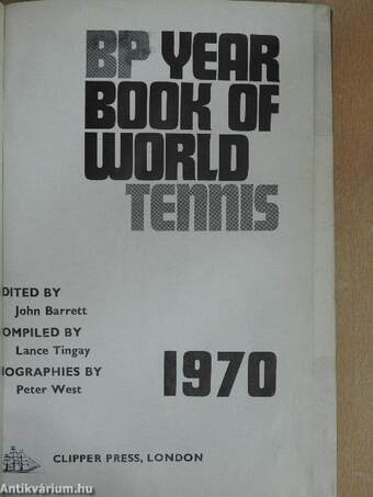 BP Year Book of World Tennis 1970