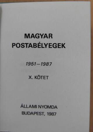 Magyar Postabélyegek X. (minikönyv) (számozott)