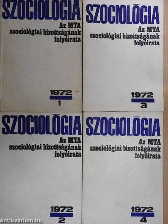Szociológia 1972/1-4.