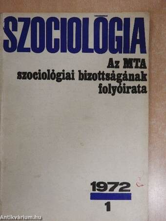 Szociológia 1972/1-4.