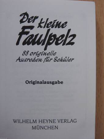 Der kleine Faulpelz (minikönyv)