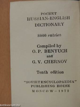 Pocket Russian-English Dictionary (minikönyv)