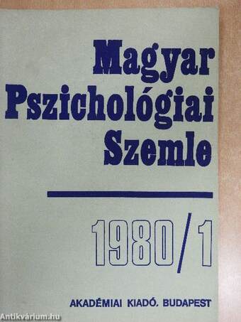 Magyar Pszichológiai Szemle 1980/1-6.