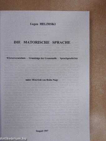 Die Matorische Sprache