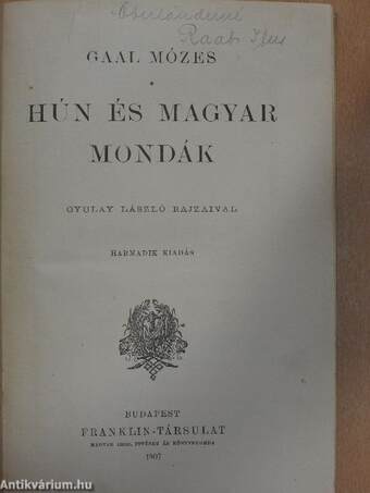 Hún és magyar mondák/Magyar királymondák