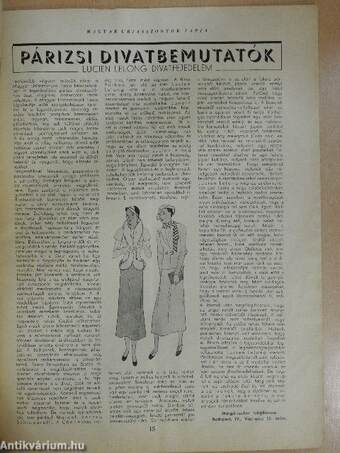 Magyar Uriasszonyok Lapja 1934. október 20.