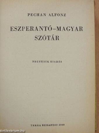 Eszperantó-magyar szótár 