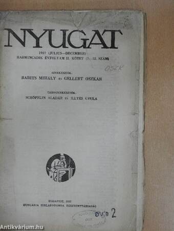 Nyugat 1937. július