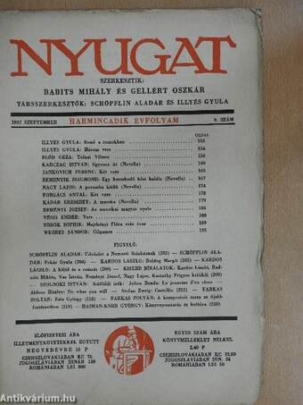 Nyugat 1937. szeptember