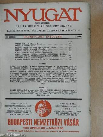 Nyugat 1937. április