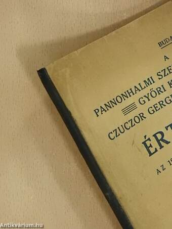 A Pannonhalmi Szent Benedek-rend Győri Katolikus Czuczor Gergely Gimnáziumának Értesítője az 1933-34. iskolai évről