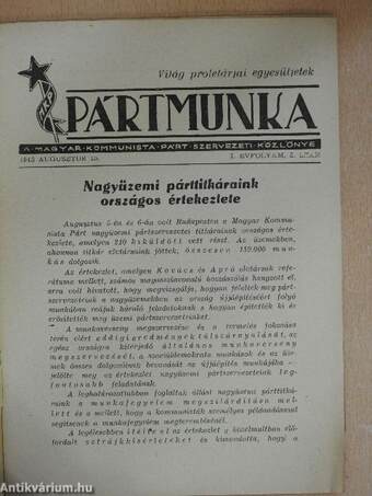 Pártmunka 1945. augusztus 15.