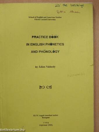 Practice Book in English Phonetics and Phonology