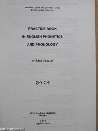 Practice Book in English Phonetics and Phonology