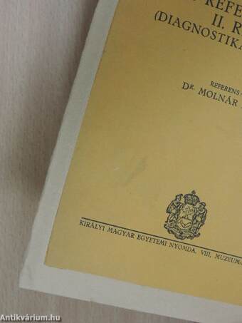 A magyar sebésztársaság XIX. nagygyűlése 1933 junius 6-án Ileus Referátumának II. része