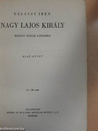 Nagy Lajos király I-III.