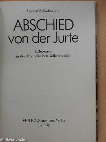 Abschied von der Jurte