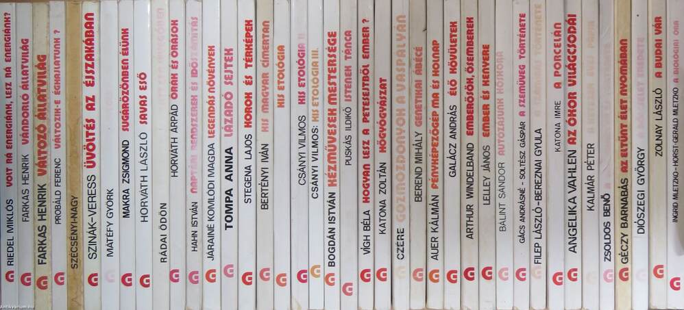 "40 kötet a Gondolat Zsebkönyvek sorozatból (nem teljes sorozat)"