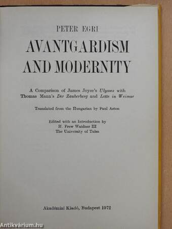 Avantgardism and Modernity