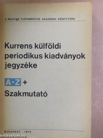 Kurrens külföldi periodikus kiadványok jegyzéke