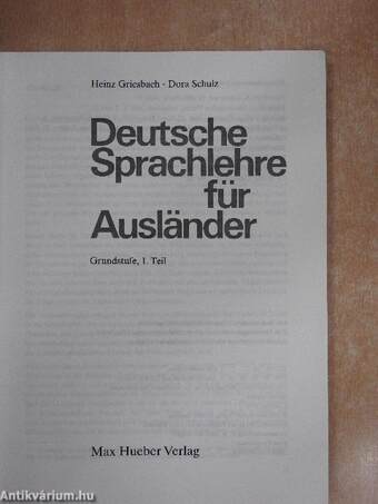 Deutsche Sprachlehre für Ausländer Grundstufe 1.