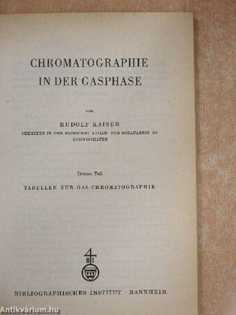 Chromatographie in der gasphase III