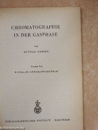 Chromatographie in der gasphase II