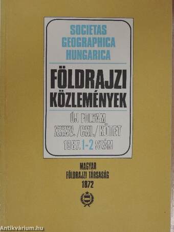 Földrajzi Közlemények 1987. január-december