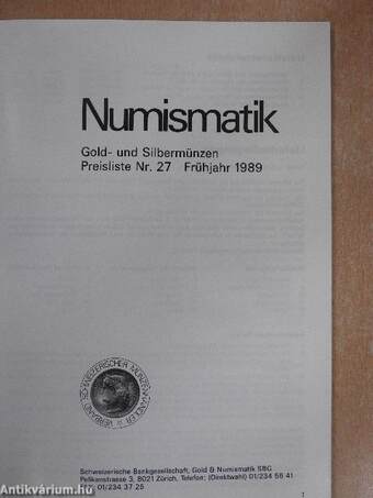 Numismatik Frühjahr 1989